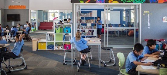 Interior aula colegio en Nueva Zelanda Auckland Interior aula colegio en Nueva Zelanda Auckland