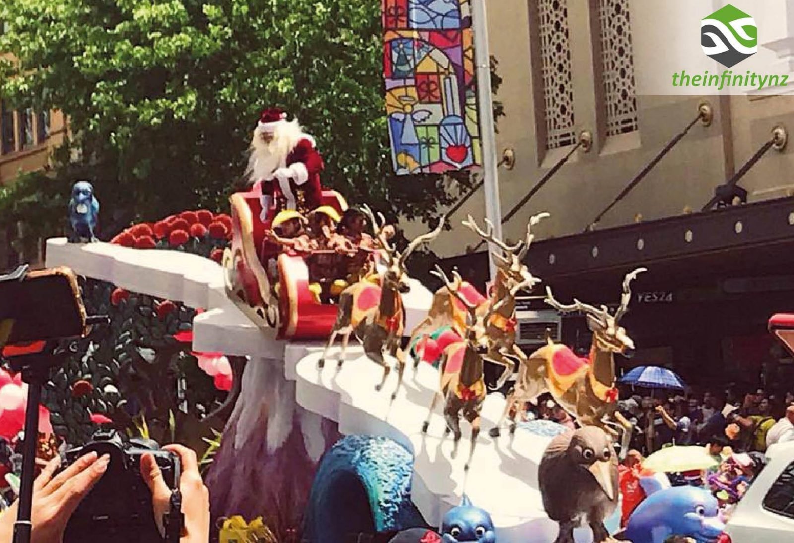 Santa Parade. Cabalgata de Santa en Navidad en Nueva Zelanda